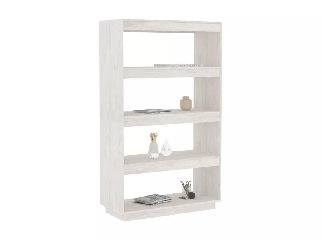 Bibliothèque/Séparateur de pièce Blanc 80x35x135 cm Pin massif