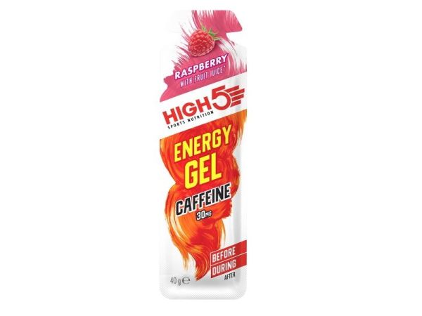 High5 Hindbær Caffeine EnergyGel, 40gr