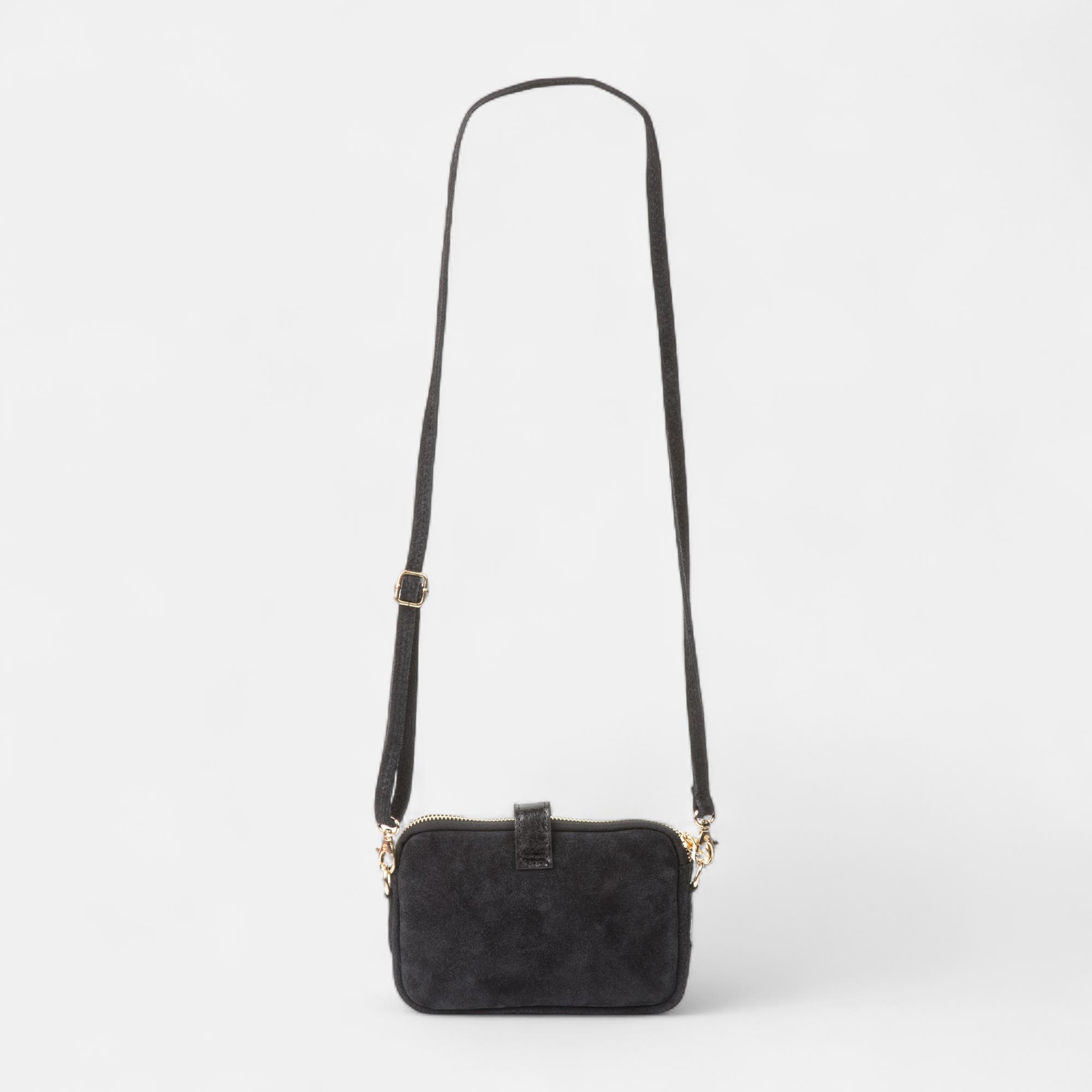 Sac bandoulière en cuir noir