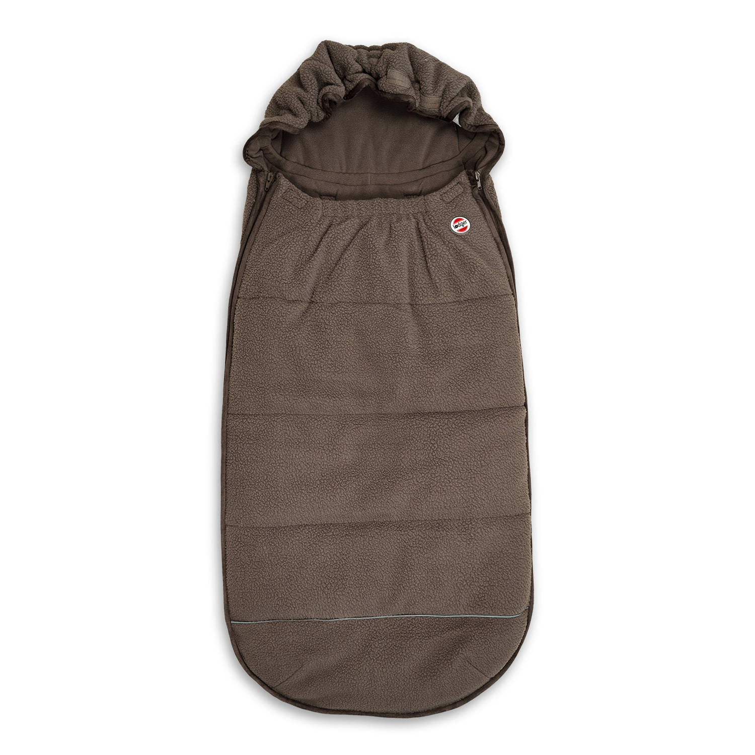 Lodger autostoel voetenzak teddy fleece bruin