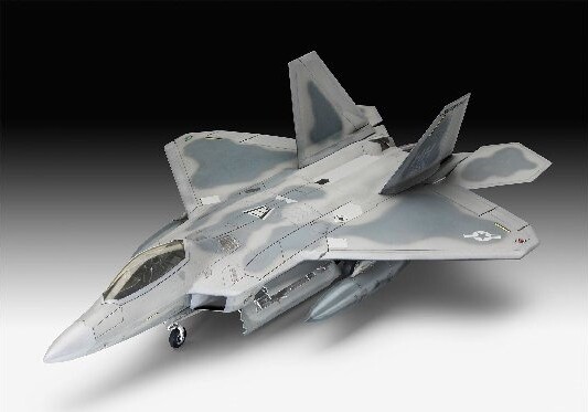Revell - F-22A Raptor Model Fly Byggesæt - 1:72 - Level 4 - 03858