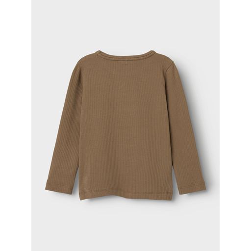 Name It Noe Langærmet T-shirt, Walnut, 92 cm