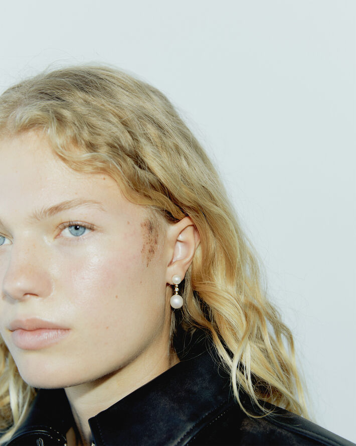 Ragbag Studio Odile Pearl Earrings 18k gold plating