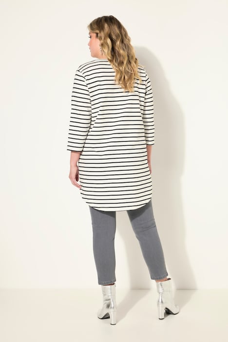 Sweatshirt, Ringel, Frauen-Motiv, 3/4-Ärmel