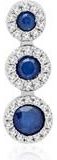 Hanger witgouden Saffieren Diamanten 0,07 ct.