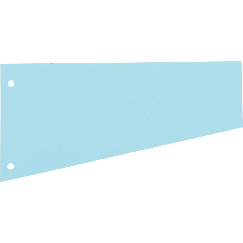 Intercalaires trapèze assortis perforés Bruneau - 11,7 x 23 cm - Paquet de 100
