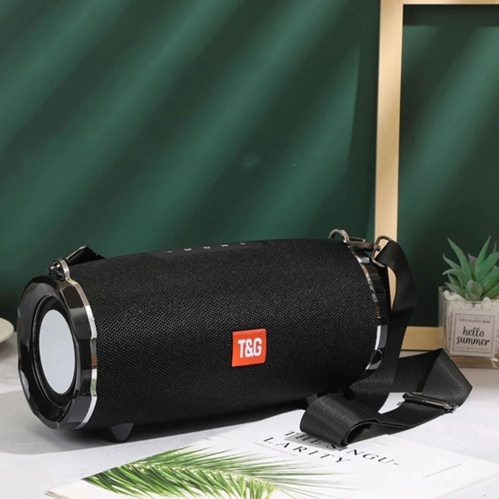 30W Bluetooth Lautsprecher Subwoofer FM Radio Spritzwasserfest (IPX5) Aux In / USB A / Micro SD Kartenslot   Umhängegurt - Rot