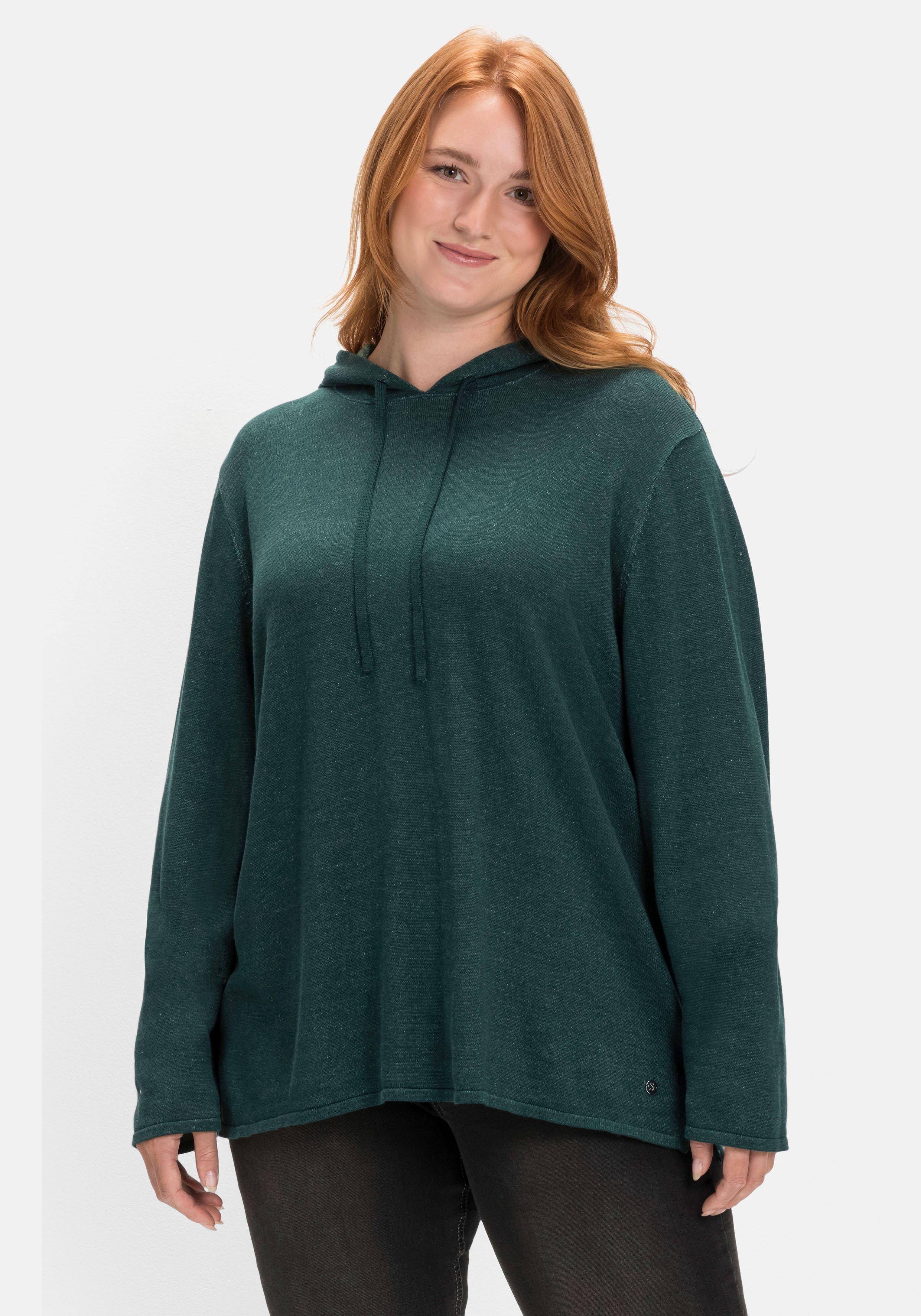 Pullover mit zweifarbiger Kapuze