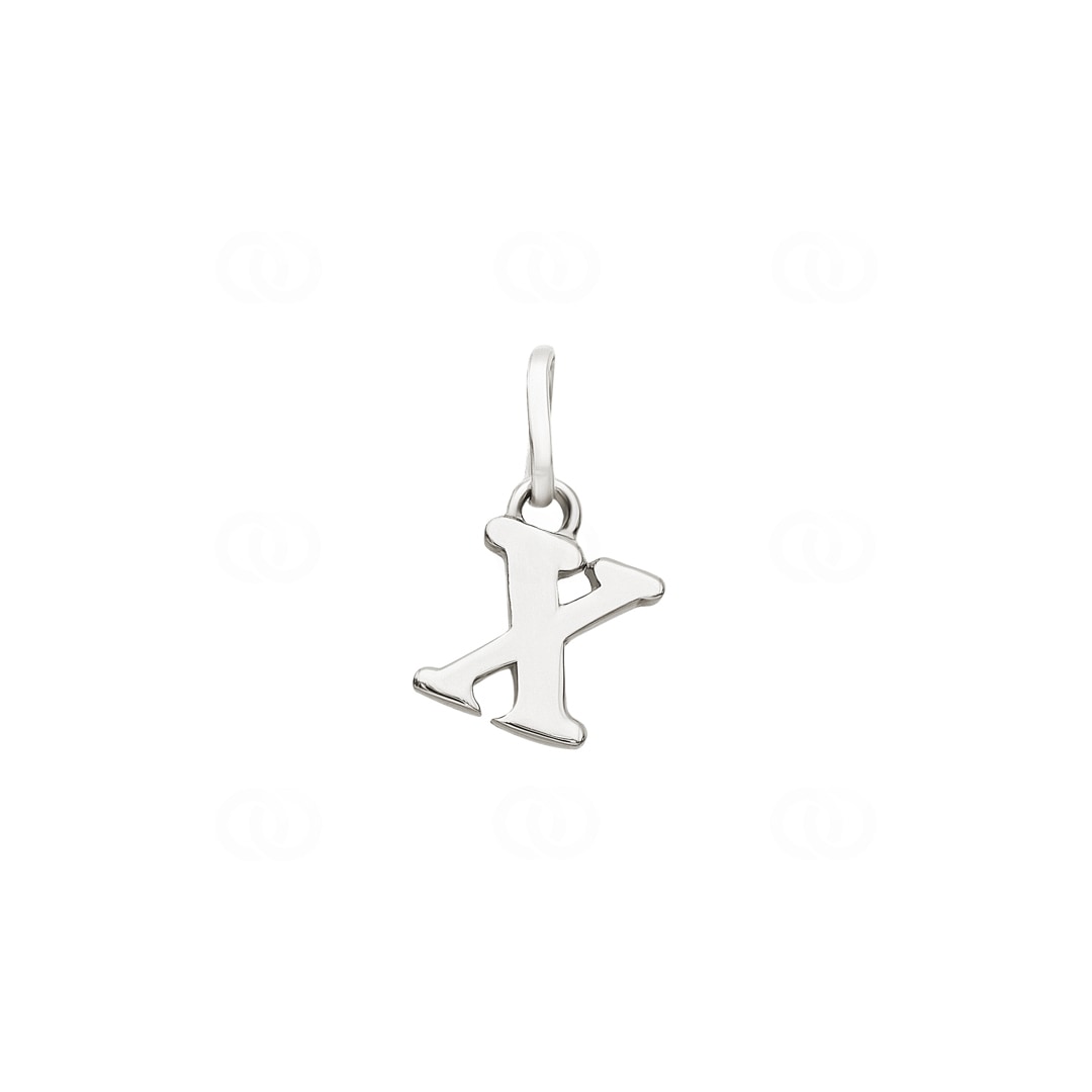 Anhänger 925 Silber rhodiniert Buchstabe X