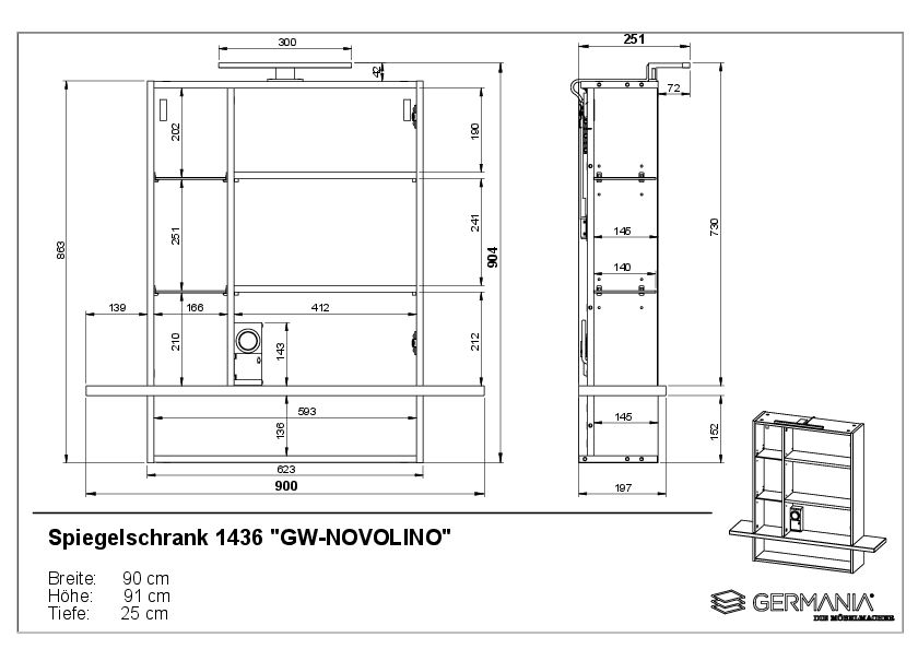 Spiegelschrank Novolino