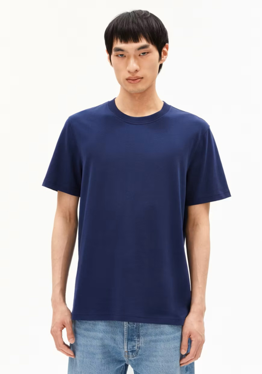 Armedangels T-Shirt Maarkos Blue Noon
