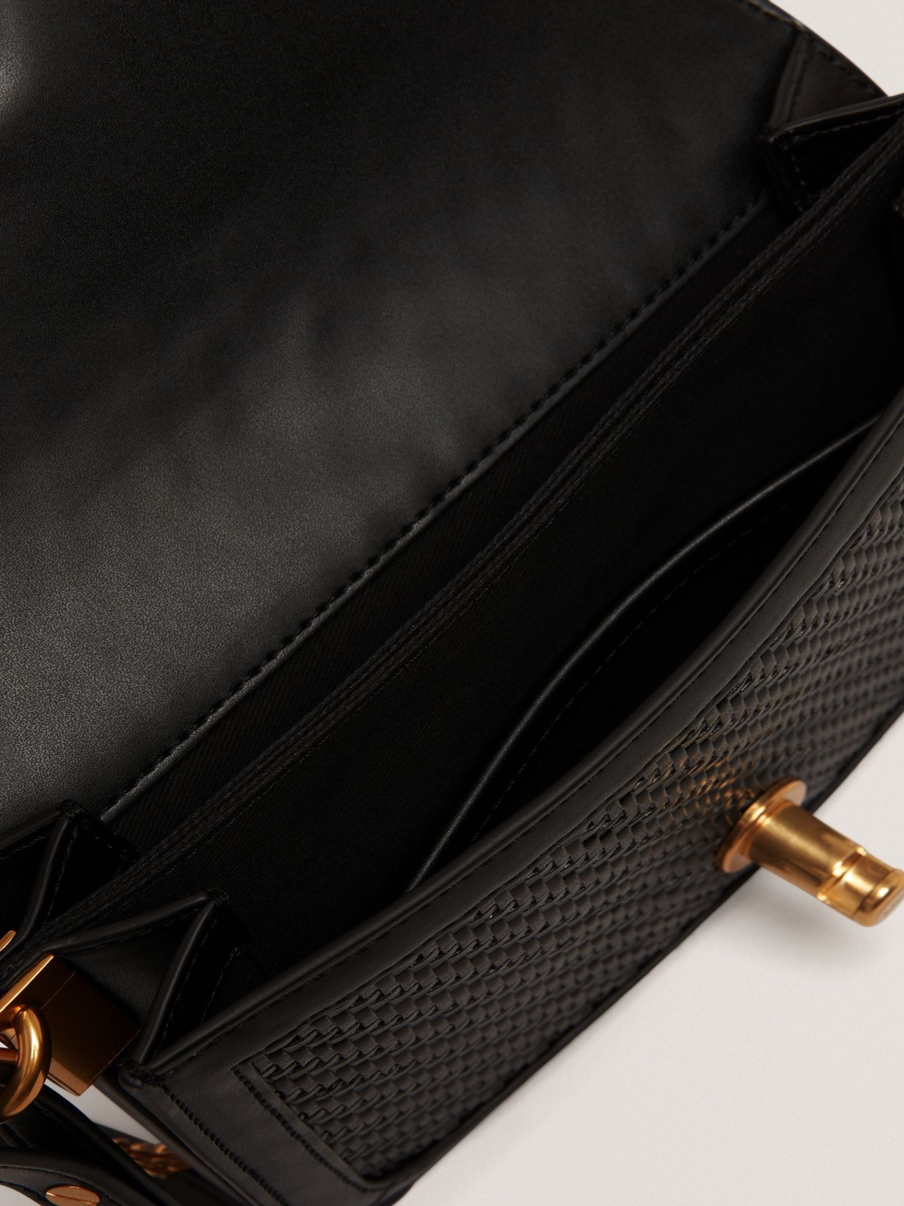 Ted Baker Walkerr - Twist Lock Detail Woven Embossed Leather Bag