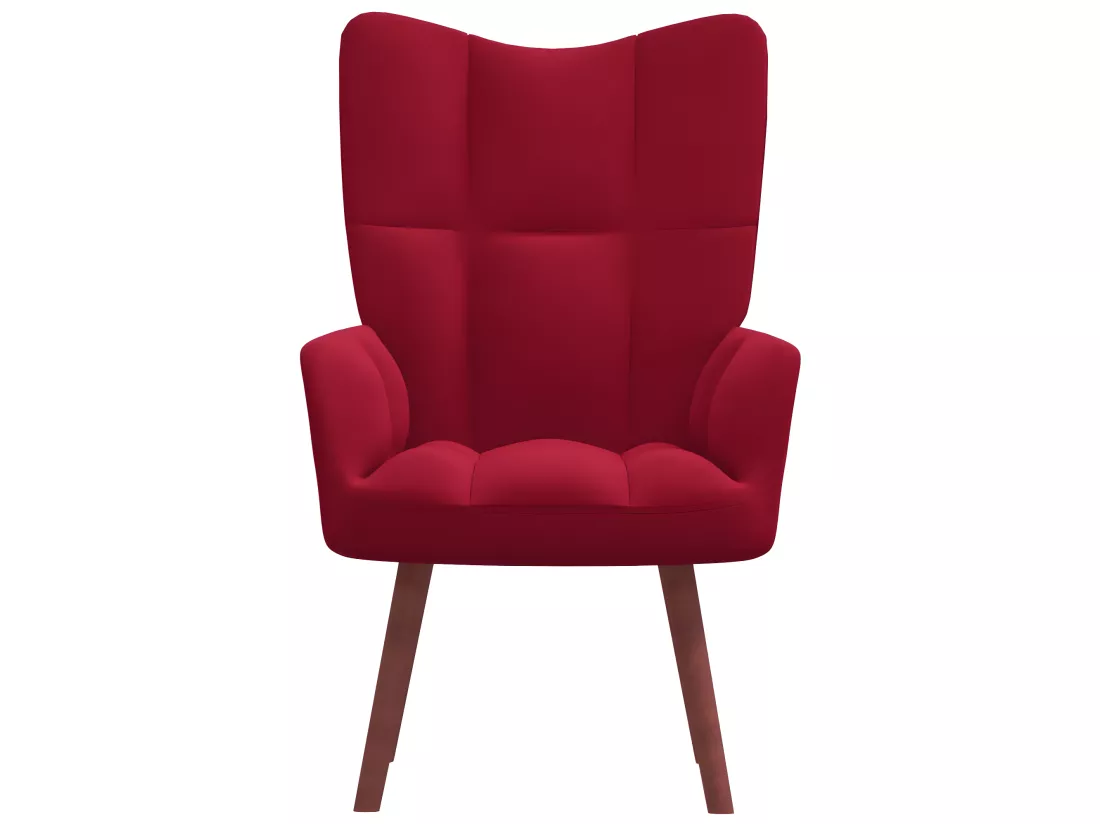 Chaise de relaxation Rouge bordeaux Velours