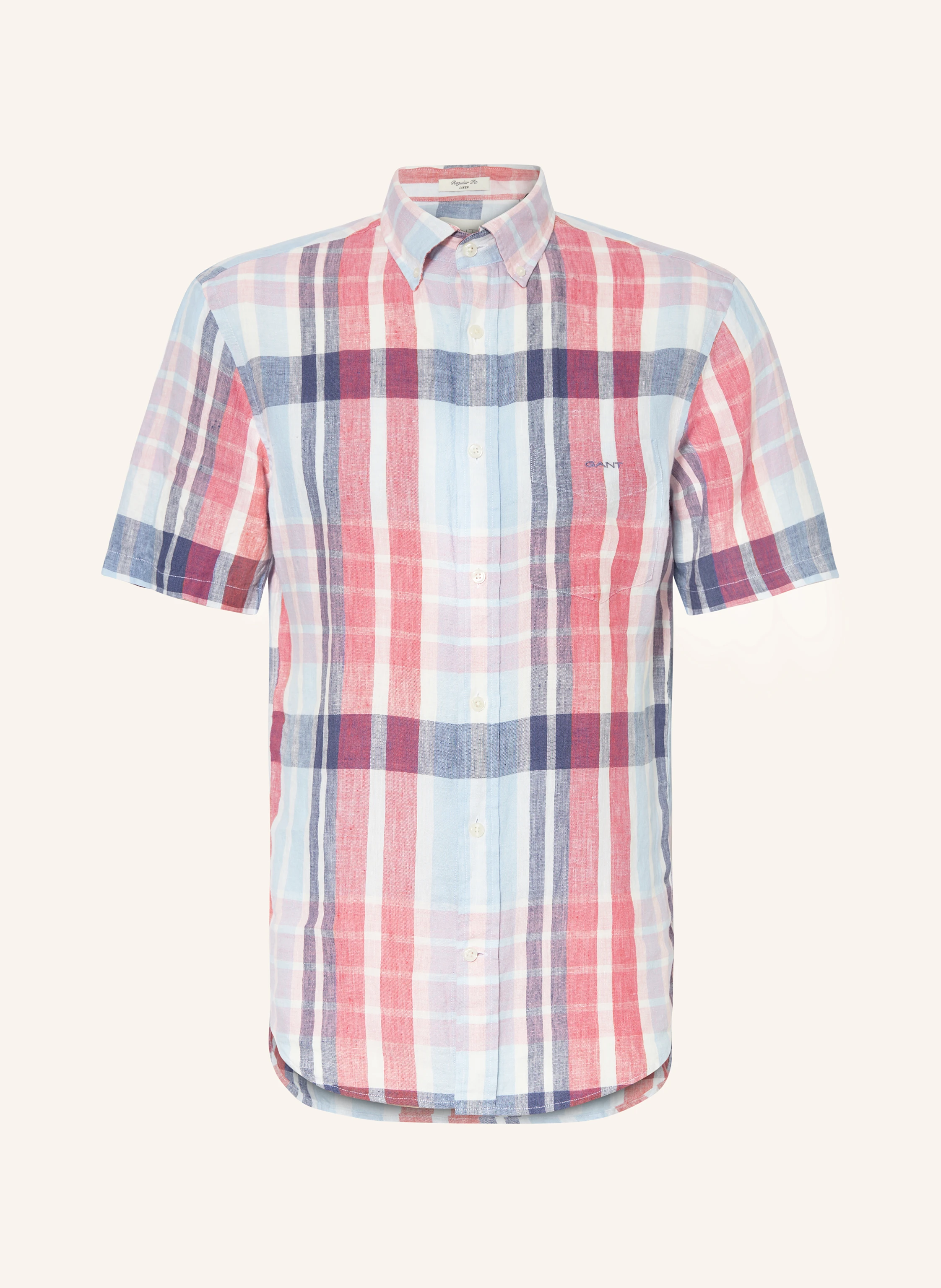 GANT Kurzarm-Hemd Regular Fit aus Leinen