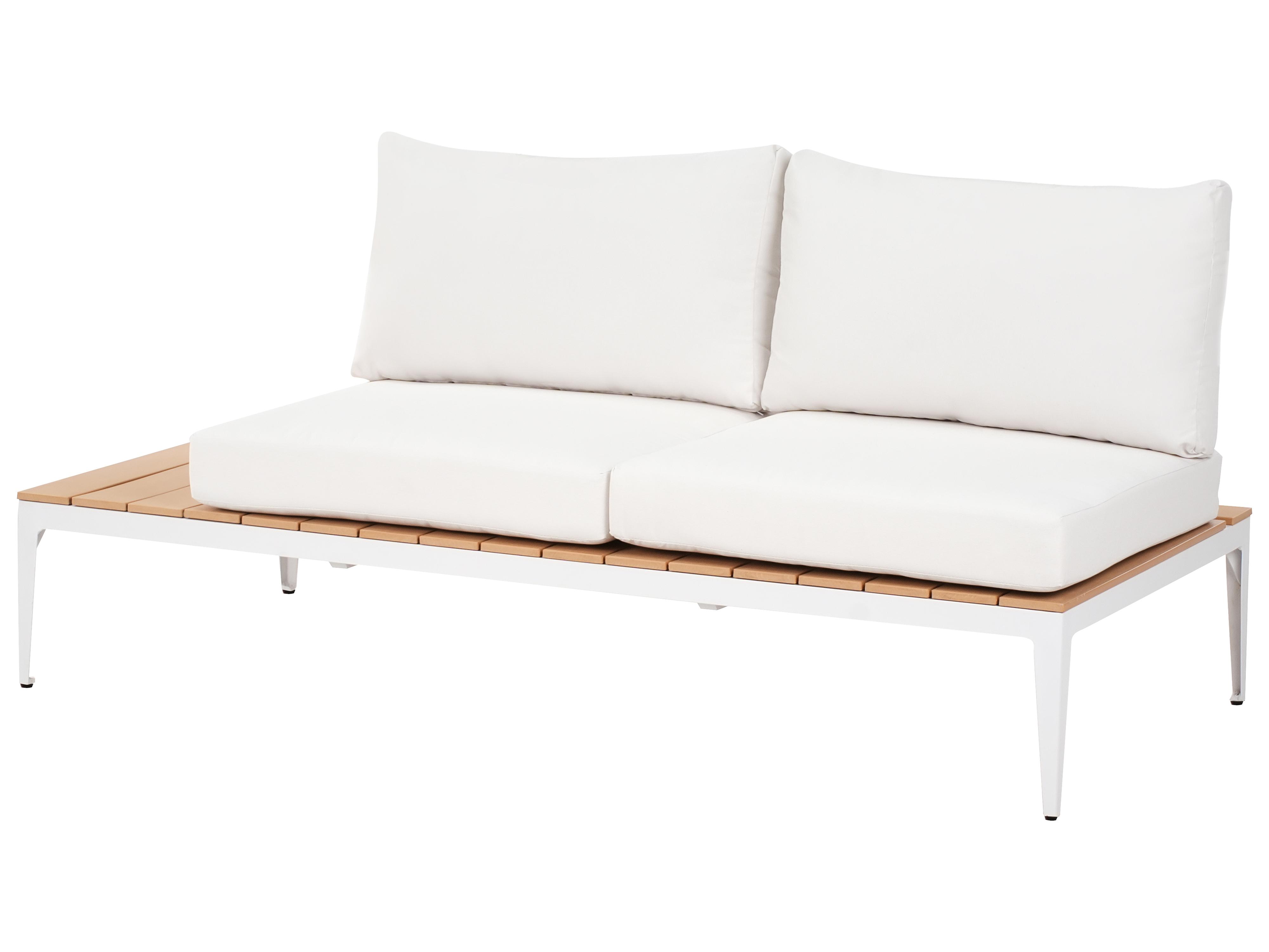 Tuin hoekloungeset met tafel 5-zits POSITANO Gebroken wit