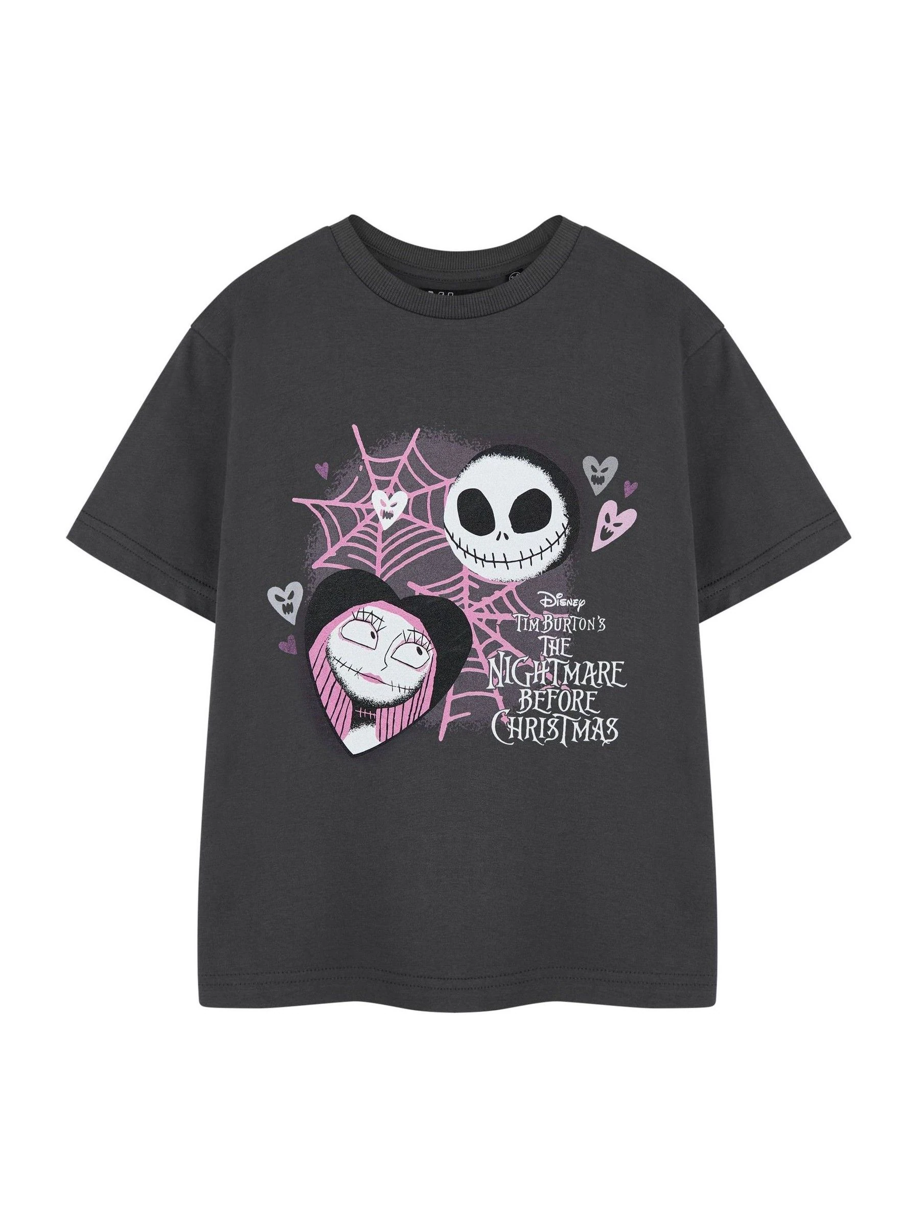Grijs - Vanilla Underground Kids Unisex Disney The Nightmare Before Christmas gelicentieerd 100% katoenen Halloween T-shirt