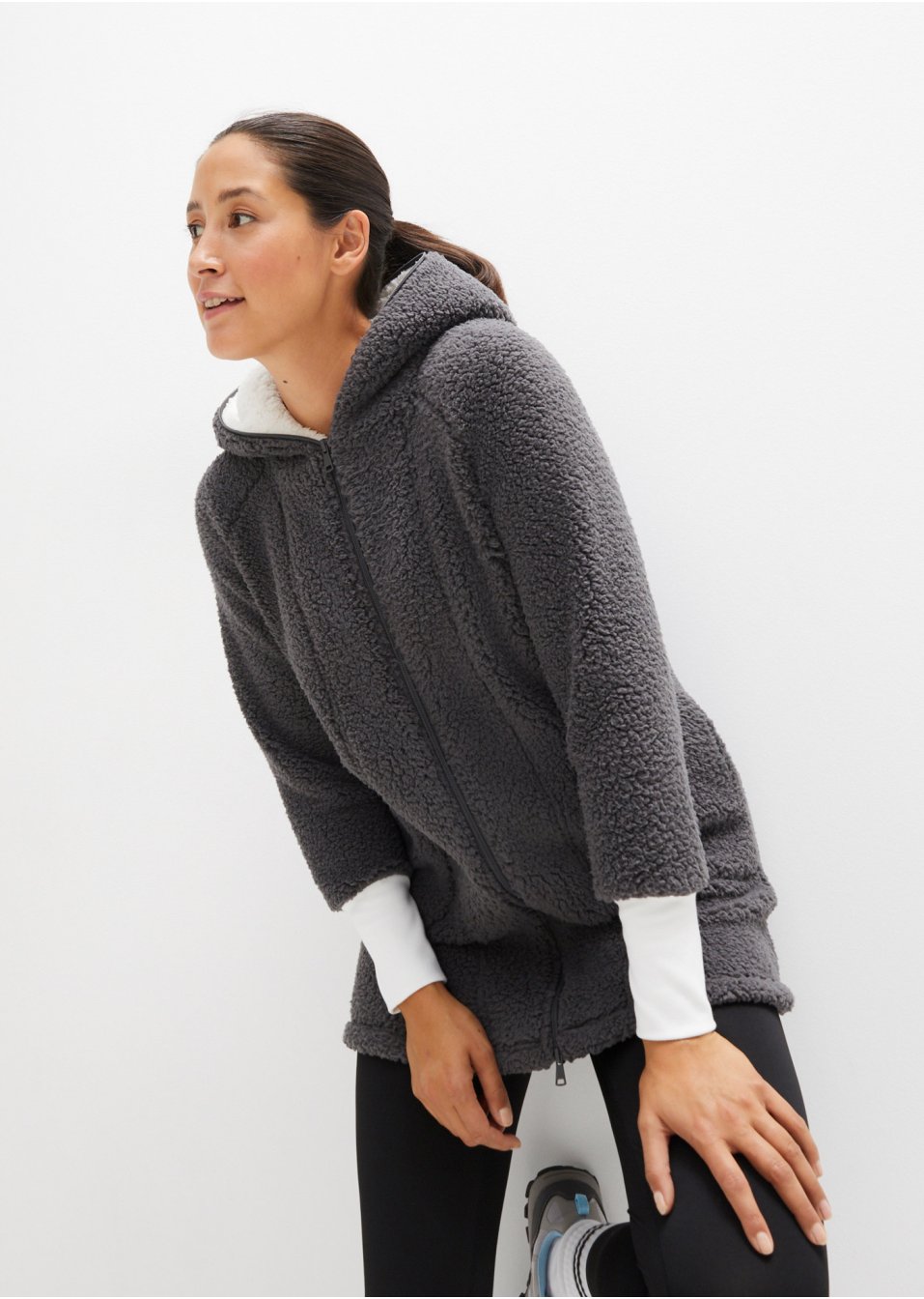 Veste en polaire peluche, oversize