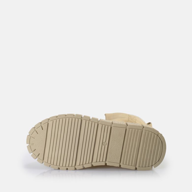 Rampa Lace Up HI Warm Bottines, crème
