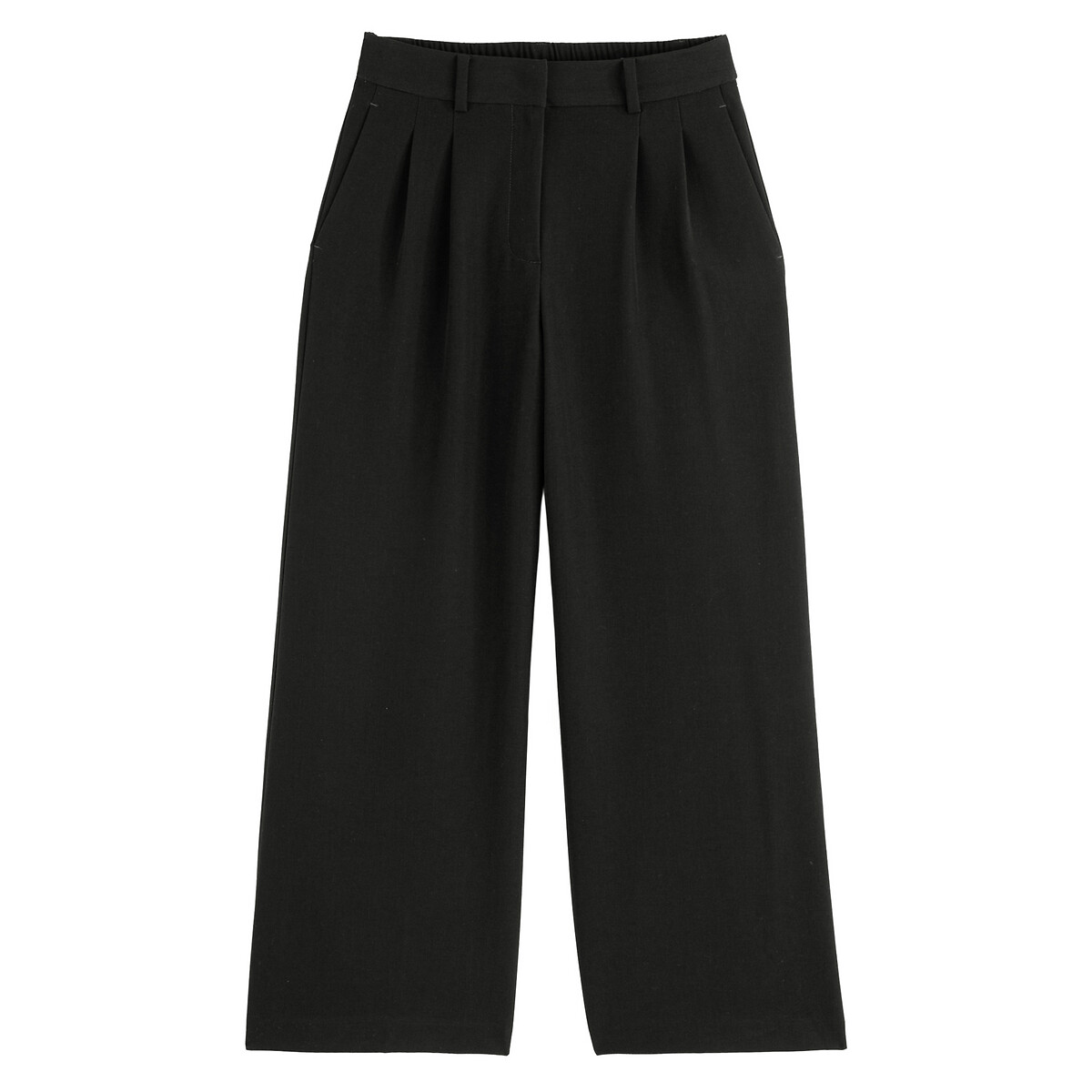 COLEÇÕES LA REDOUTE<br>Calças cropped largas com costuras