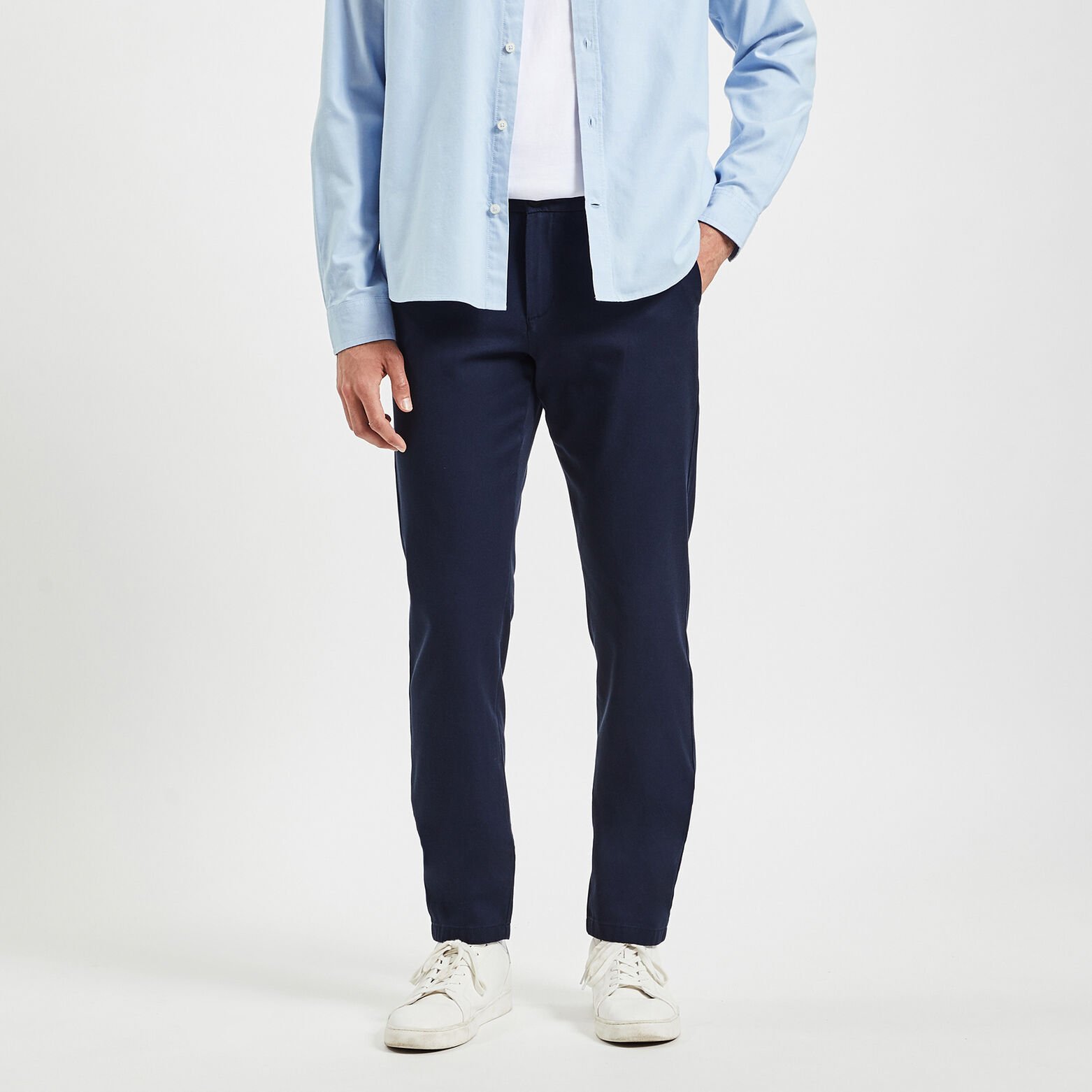 Pantalon chino slim urbain 'le parfait by JULES' Bleu foncé
