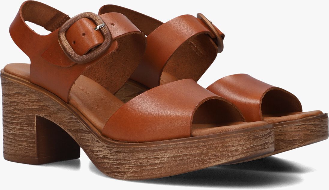 cognac stefano lauran sandalen met hak 930
