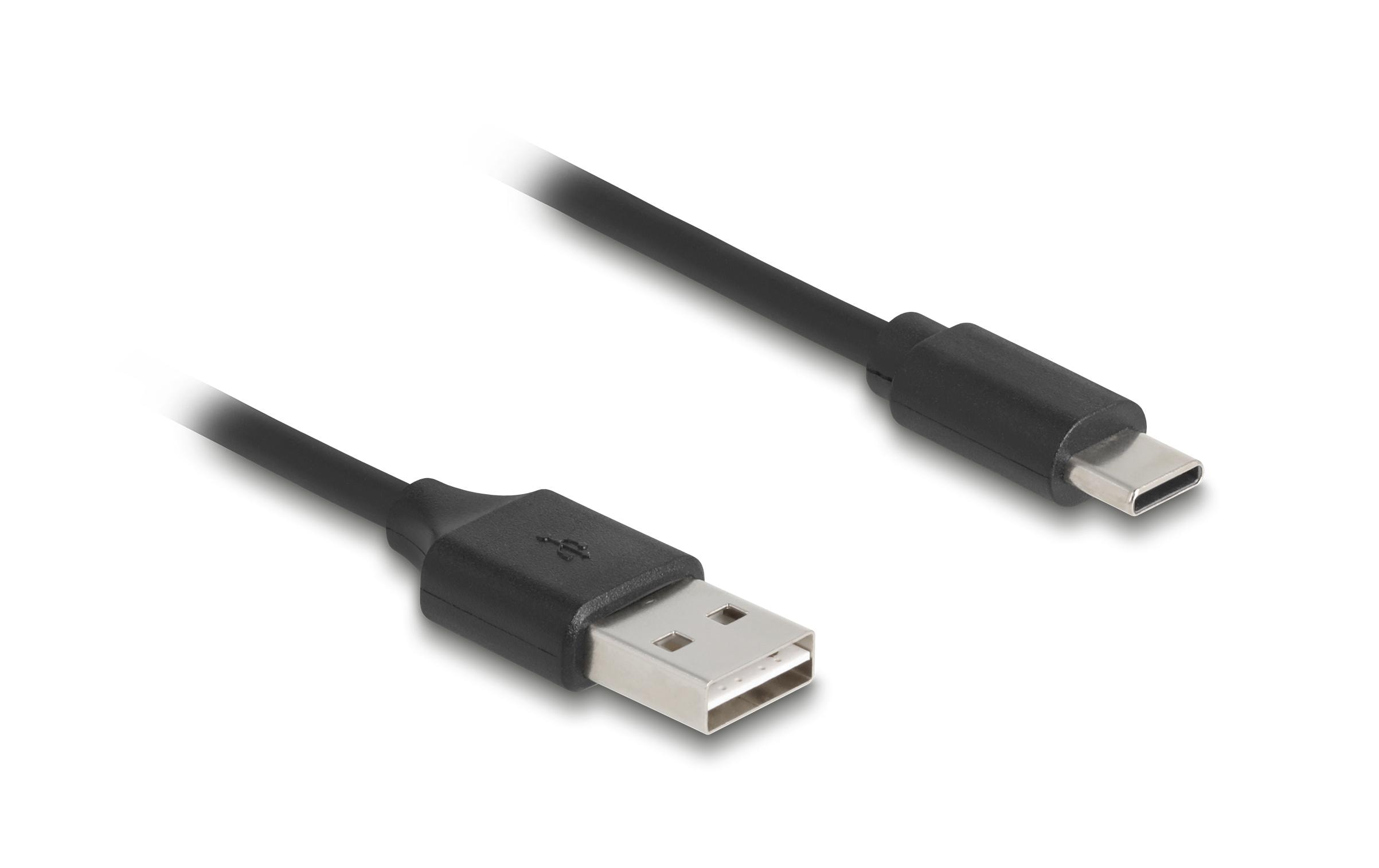 USB 2.0-Spiralkabel USB A - USB C 0.8 mFlexibles Spiralkabel für USB-Verbindungen