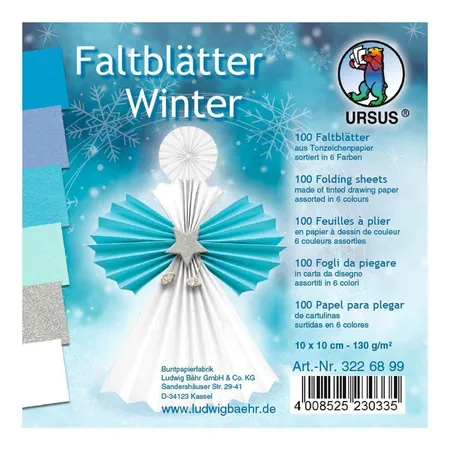 URSUS Faltblätter Winter, 100 Blatt