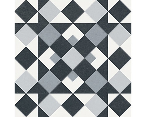 Porseleinen wand- en vloertegel Heritage taco zwart in 76 verschillende designs 16,5 x 16,5 cm