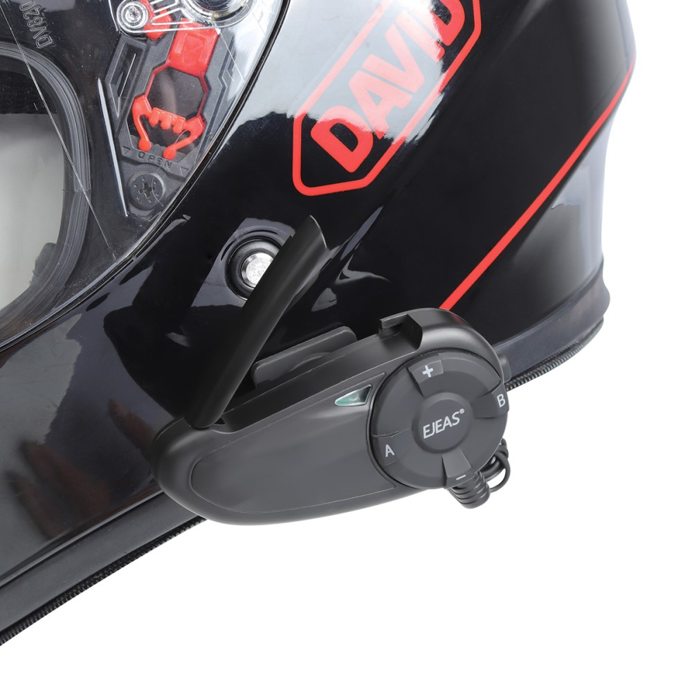 Spritzwasserfestes (IP65) Motorrad Helm Intercom Bluetooth Headset FM Radio 800m Reichweite (bis zu 7 Benutzer)