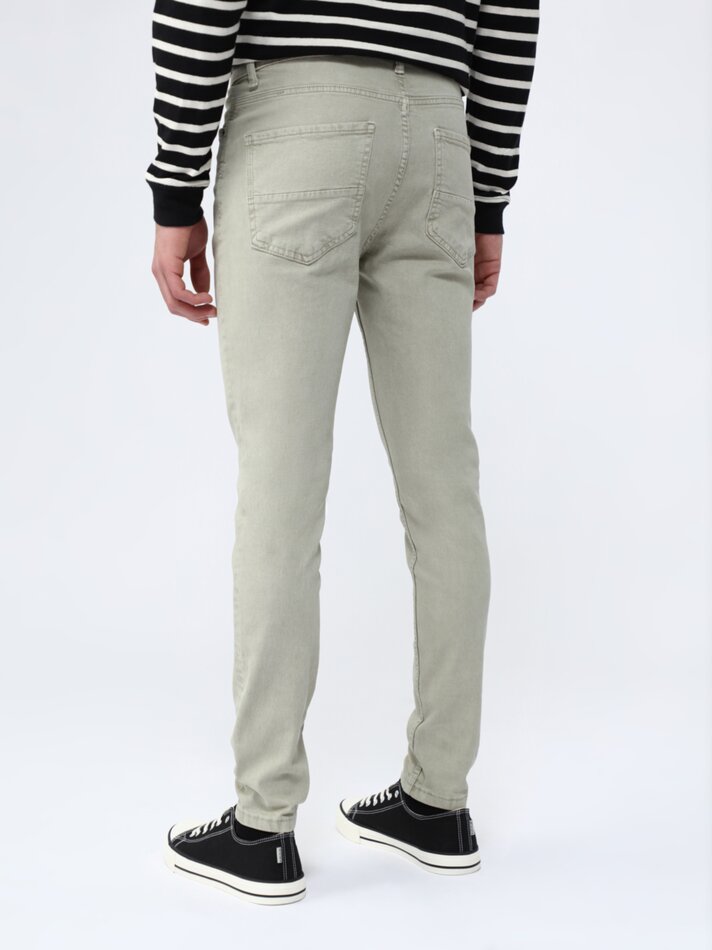Calça jeans skinny colorida - Verde Oliva
