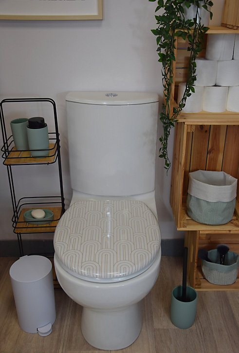 Poubelle de salle de bains 3 litres, blanc, Pop
