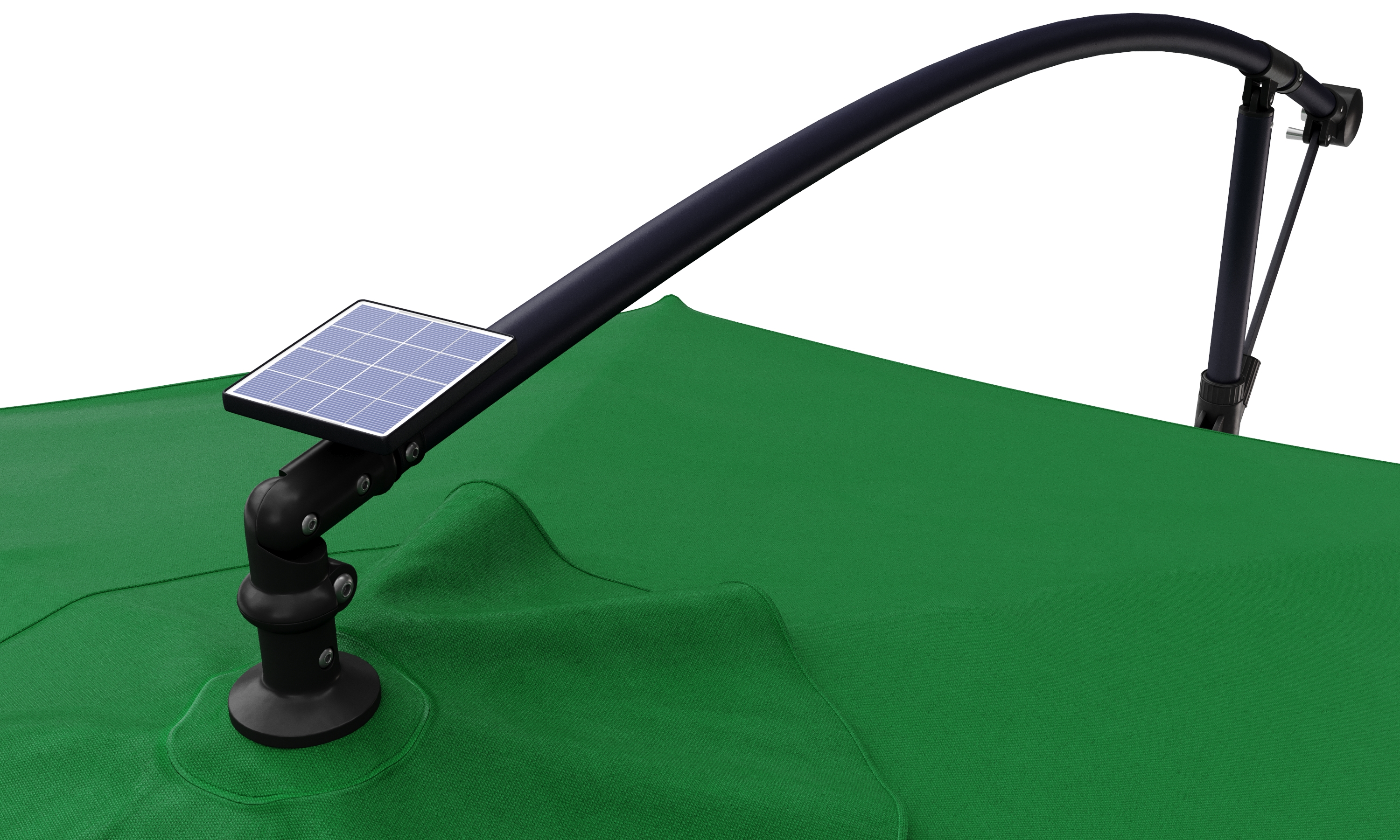 Sonnenschirm Ampelschirm BAY mit LED 350 cm grün