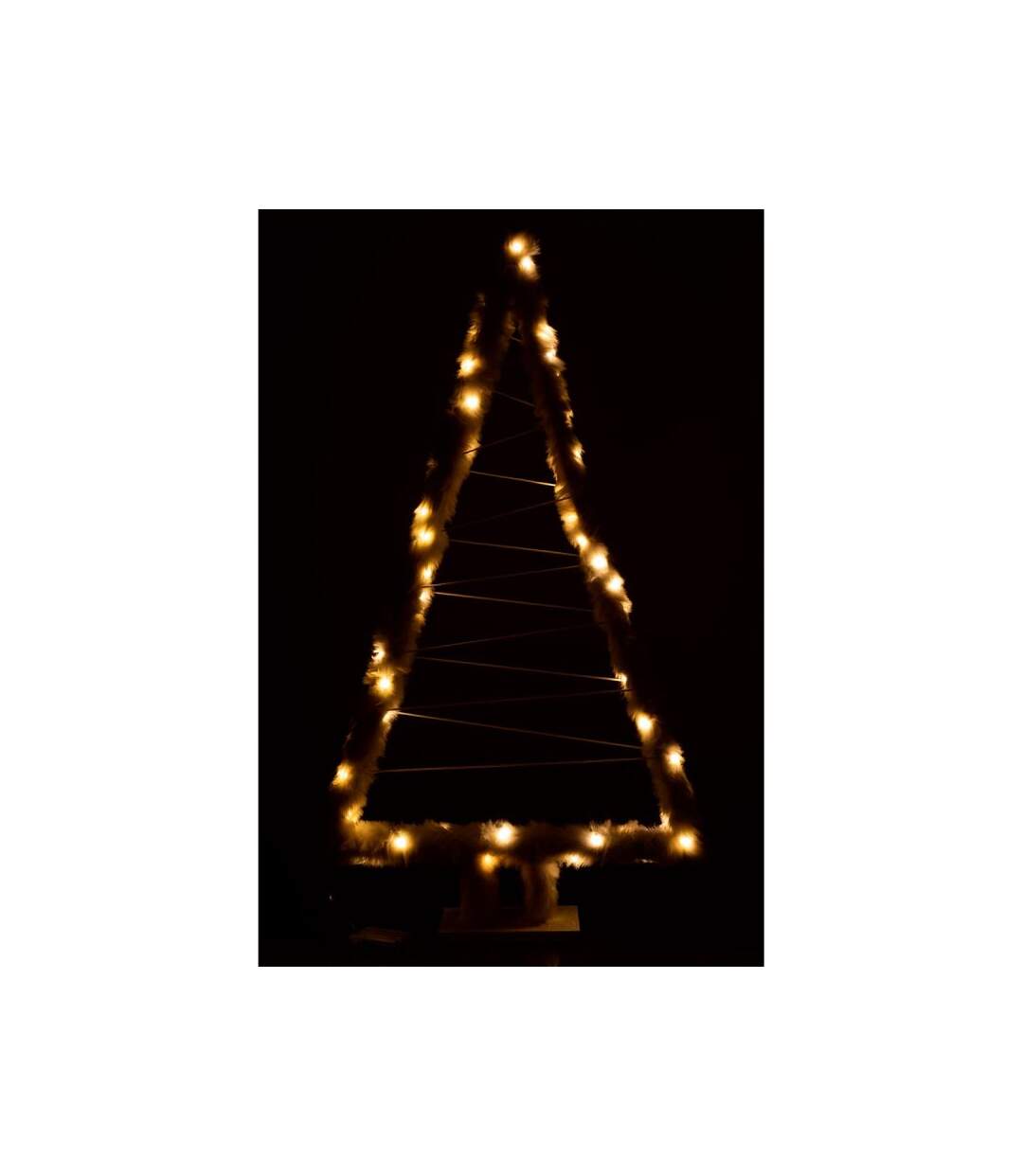 Paris Prix - Sapin De Noël Led imitation Fourrure 70cm Blanc