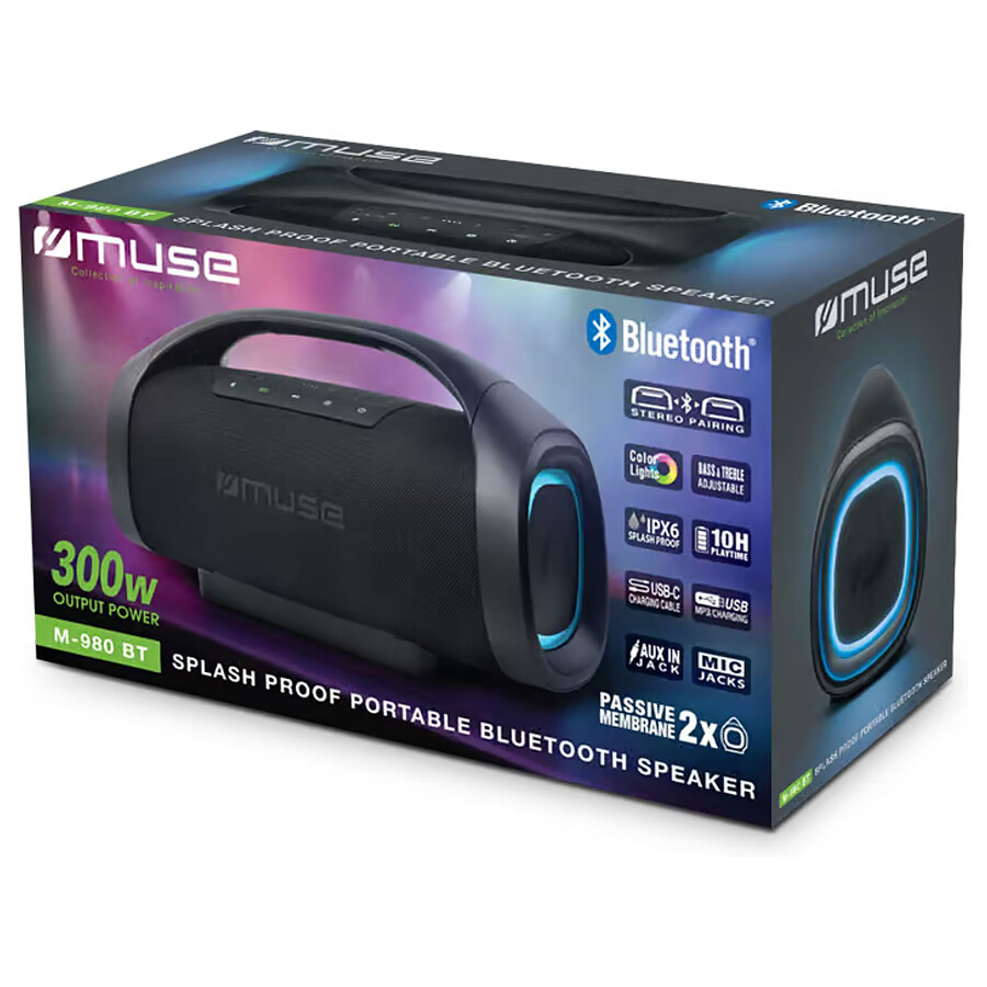 Muse M-980 CA Noir - Enceinte portable