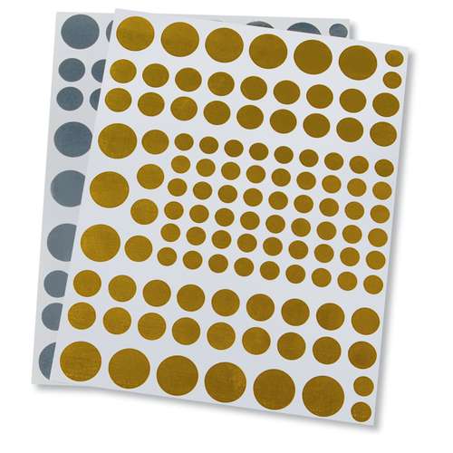 Klebepunkte gold und silber