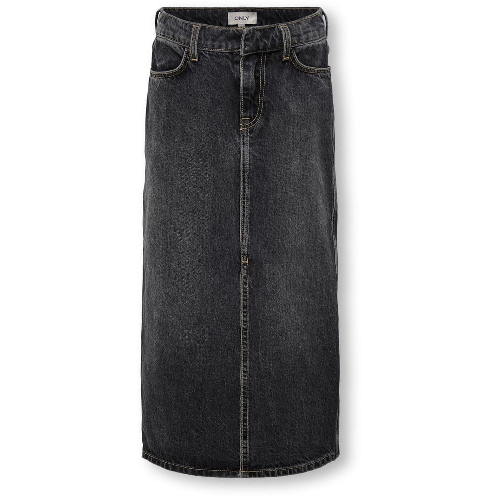 Køb kids ONLY Washed Black Cilla Long Slit Nederdel Denim