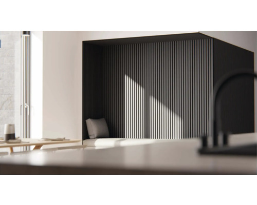 Fjordwall akoestisch paneel linoleum zwart 2400 x 600 x 20 mm