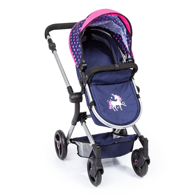 Kombi Puppenwagen Neo Vario - blau-pink