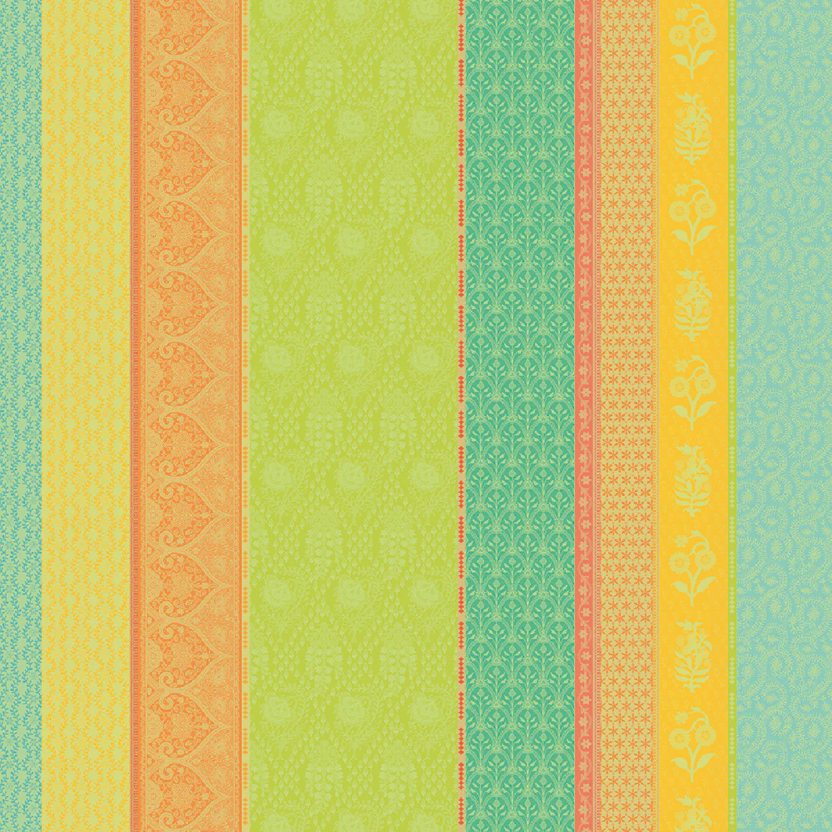 Nappe enduit imperméable pur coton multicolore 150X150 Garnier Thiebau