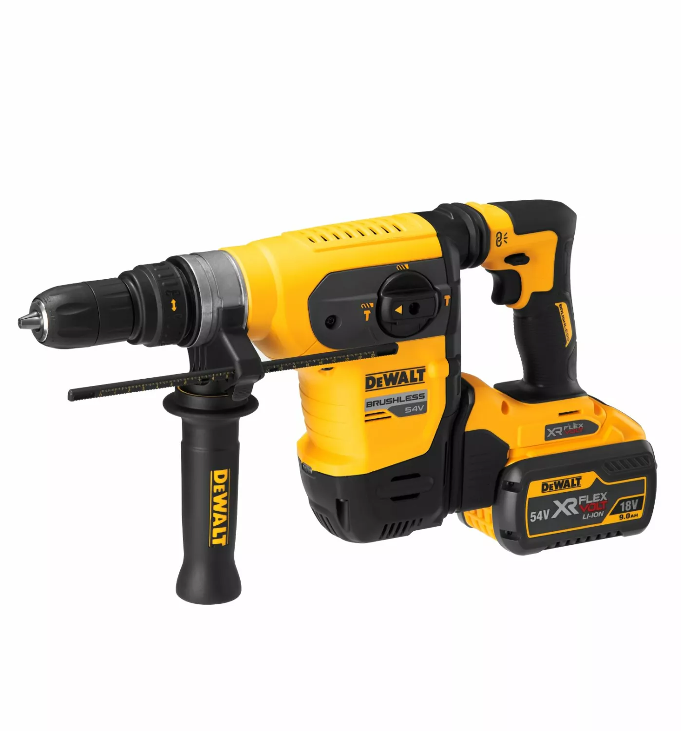 DeWALT DCH417X2-QW 54V Li-ion FlexVolt Accu Combihamer set (2x 9.0Ah) in TSTAK koffer met 17-delige accessoire set