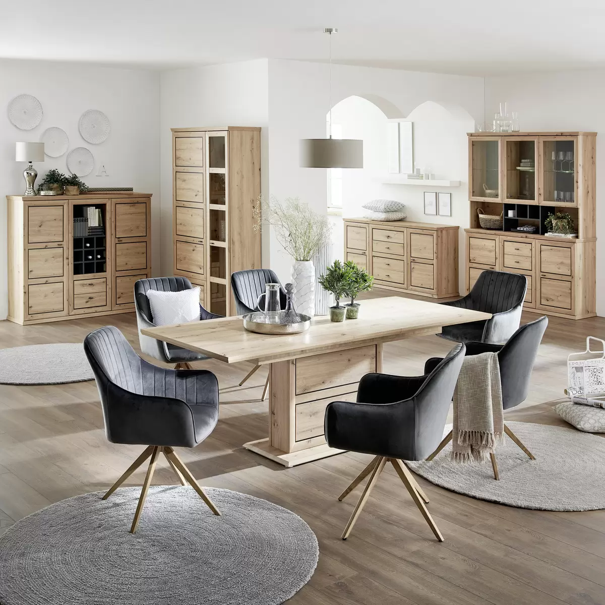 Sideboard Harvey schwarz,Eiche