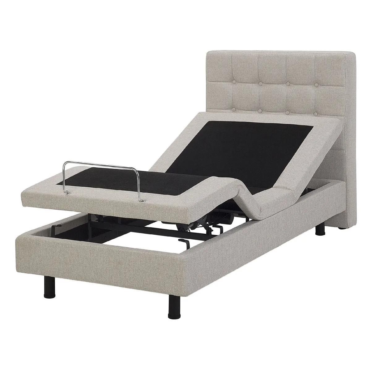 Beliani Lit avec sommier DUKE 90x200 cm - Beige