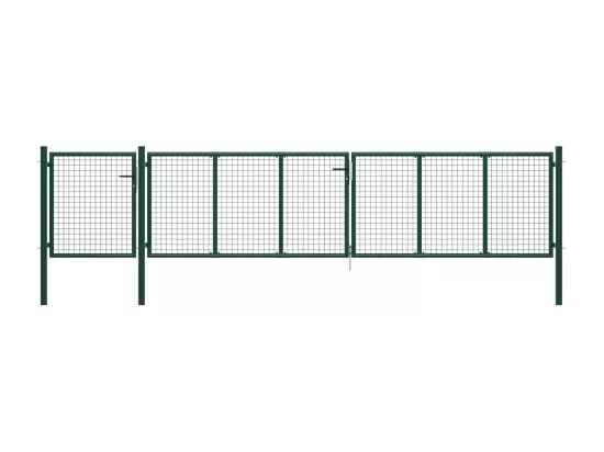 Portail de jardin Acier 500 x 100 cm Vert