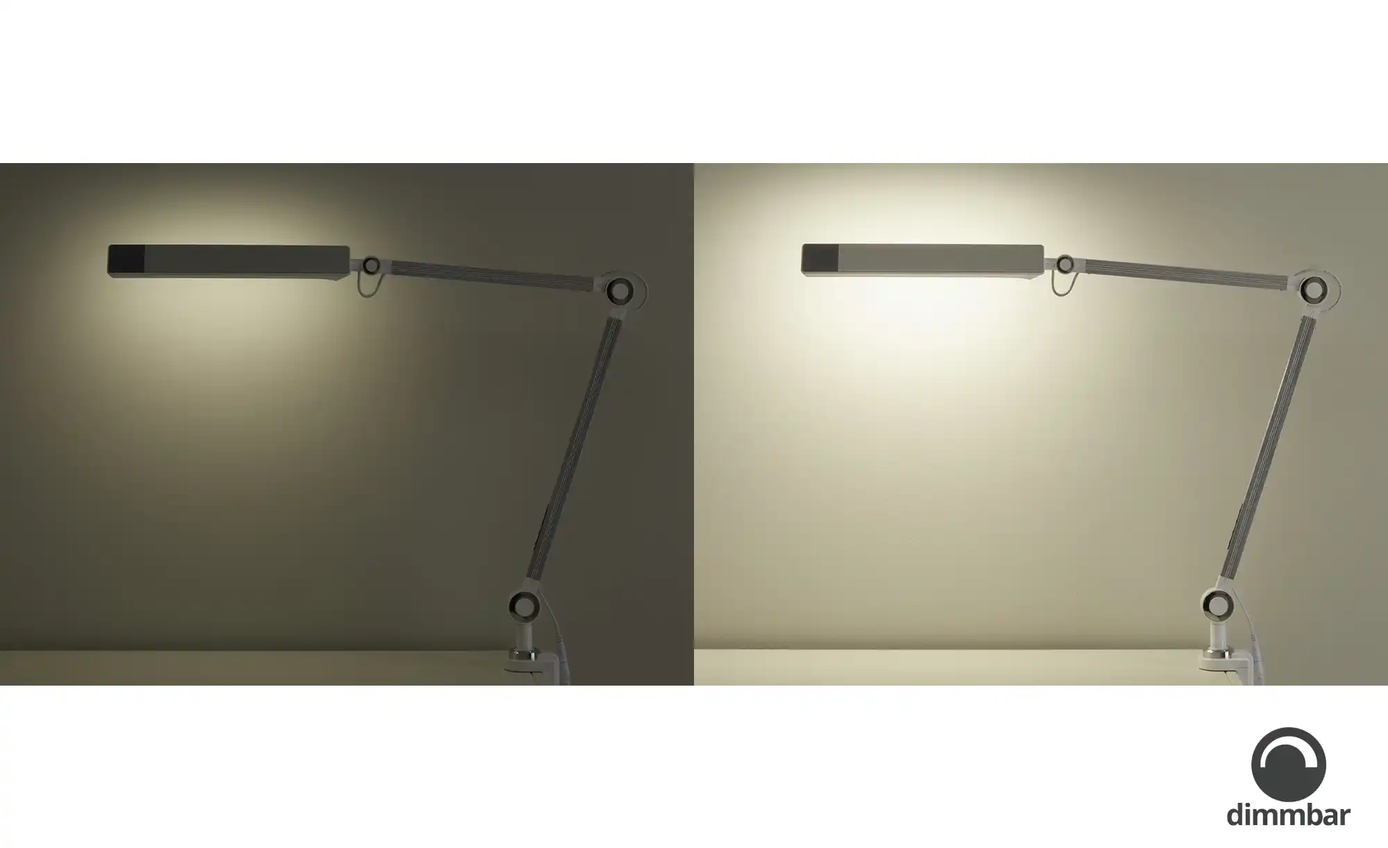 KHG LED-Klemmleuchte, 1-flammig, weiß mit Touchpad