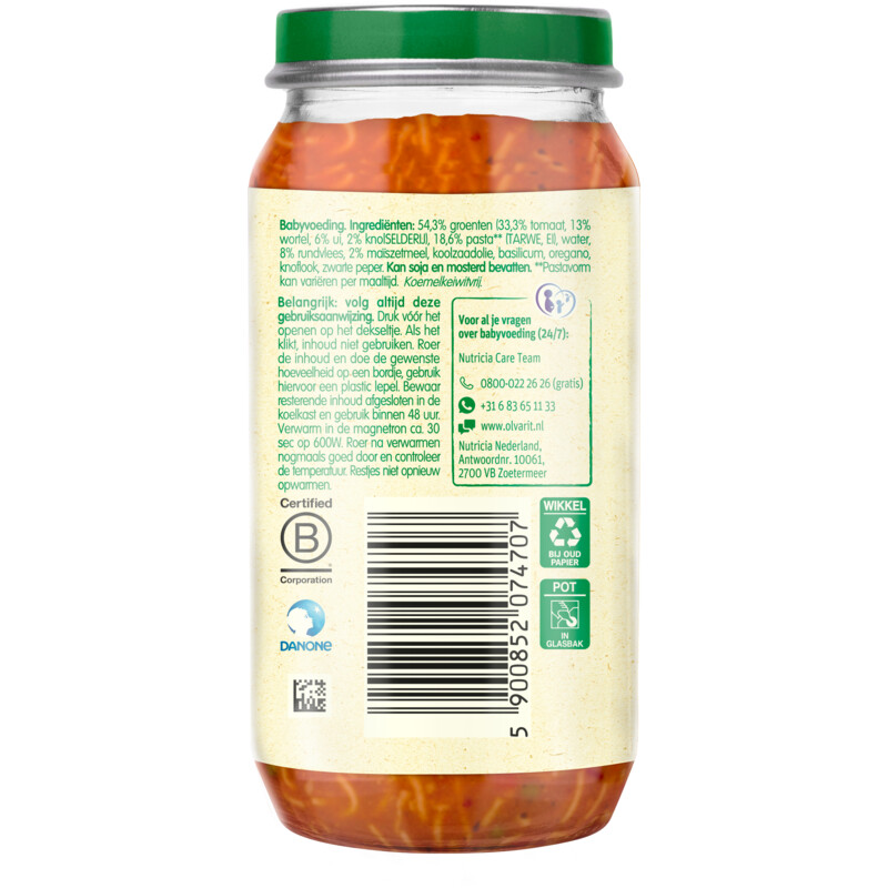 Olvarit Spaghetti bolognese 15m+