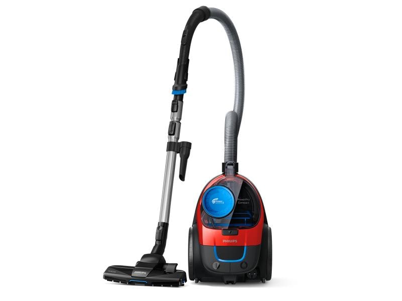 Philips Bodenstaubsauger PowerPro Compact Rot Beutelloser Staubsauger