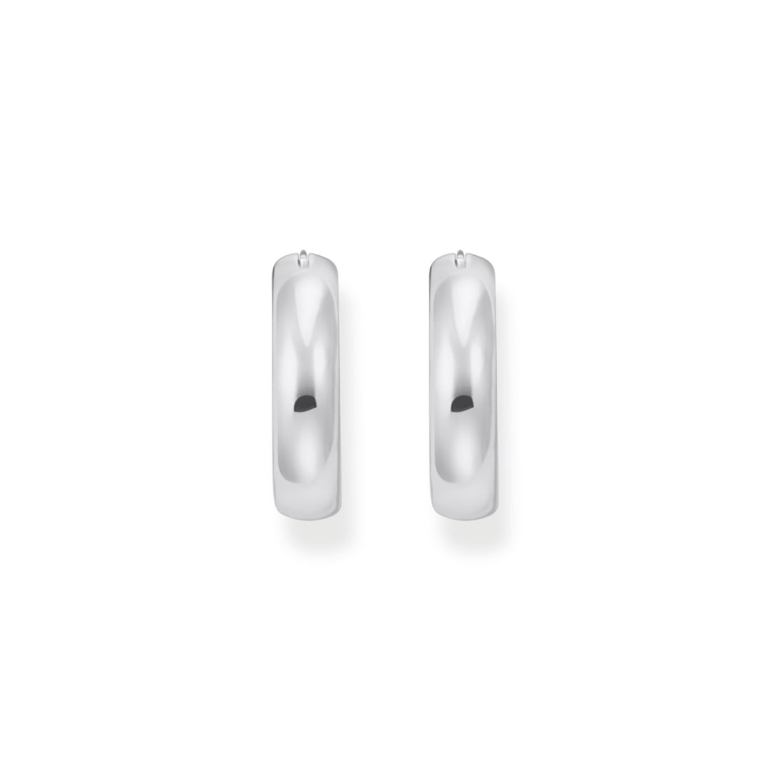 Thomas Sabo Hoop Earrings Mittelgrosse Creolen Chunky-Design Silber