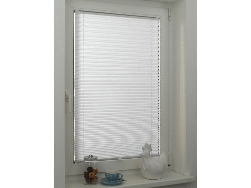 Gardinia Plissée Concept 40 x 130 cm, Weiss Plissée mit zwei Bedienschienen