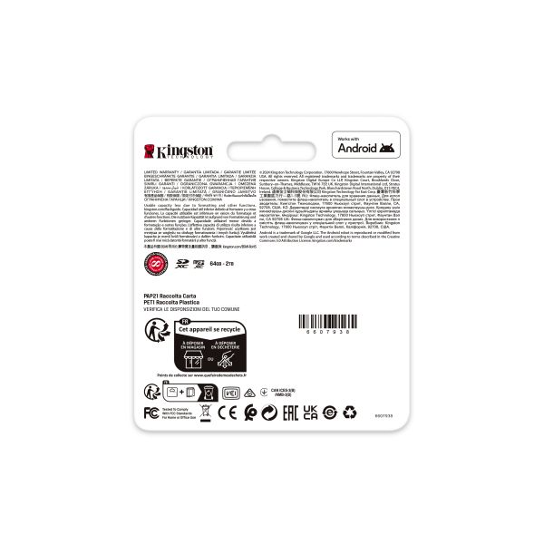 Kingston 128GB Canvas Go! Plus Gen4 microSDXC UHS-I com Adaptador