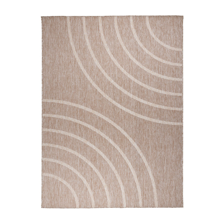 In- & Outdoor vloerkleed - Sierra Curves Beige/Creme